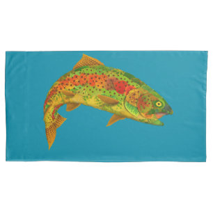 Funda De Cojín Trucha arco iris de hoja de lápiz 5