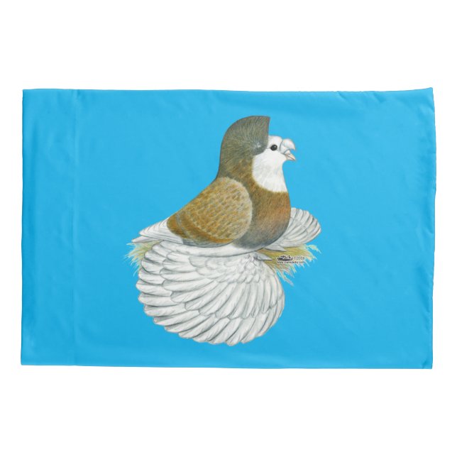 Funda De Cojín Trumpeter Pigeon AOC Baldhead (Reverso)