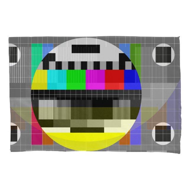 Funda De Cojín TV retro sin ilustracion de señal. (Anverso)