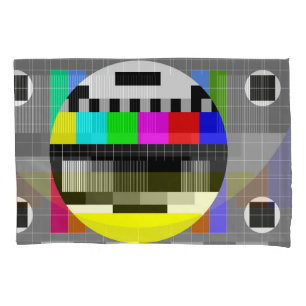 Funda De Cojín TV retro sin ilustracion de señal.
