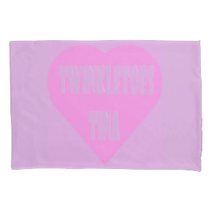 Funda De Cojín Twinkle toes Tina rosa y malva pasteles corazón