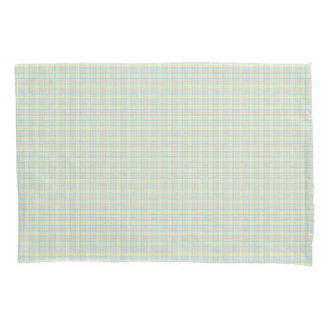 Funda De Cojín Two rectangular placemats with a pastel plaid  (Anverso)