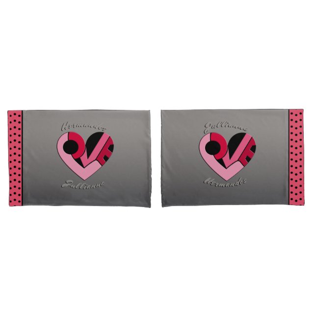Funda De Cojín Un corazón lleno de amor - personalizado (Anverso - Set)