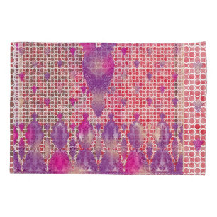 Funda De Cojín un diseño de fondo morado con puntos