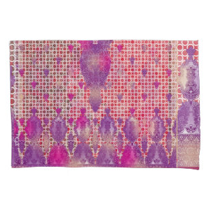 Funda De Cojín un diseño de fondo morado con puntos