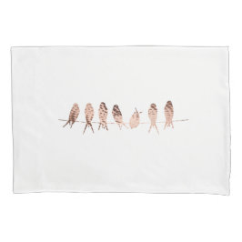 Funda De Cojín Un pájaro falso de cobre simple y moderno | Piloto