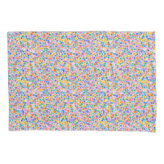 Funda De Cojín Un patrón continuo de pequeñas flores coloridas