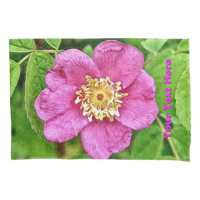 Funda De Cojín Un Rosa salvaje (Anverso)