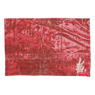 Funda De Cojín Un textil de diseño rico con un rojo vibrante h