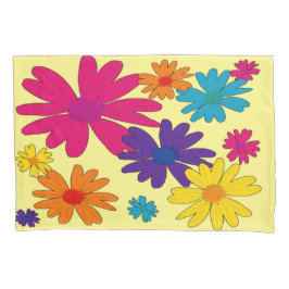 Funda De Cojín Una cama de flores de margarita