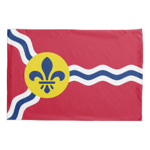 Funda De Cojín Una sola almohada con bandera de St. Louis, EE.