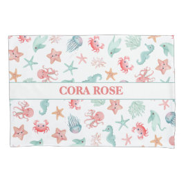 Funda De Cojín Under the Sea Mermaid Girls Whimsical