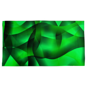 Funda De Cojín ¿Undulación verde limón y negra, con sombra?
