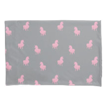 Unicornio rosa invisible en gris