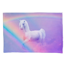 Funda De Cojín Unicornio y arco iris