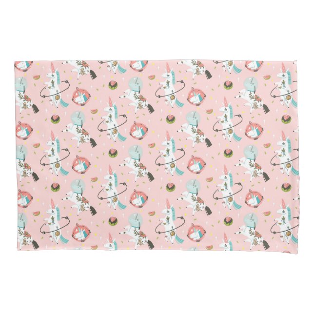 Funda De Cojín Unicornios en modelo del espacio (Anverso-izquierdo)