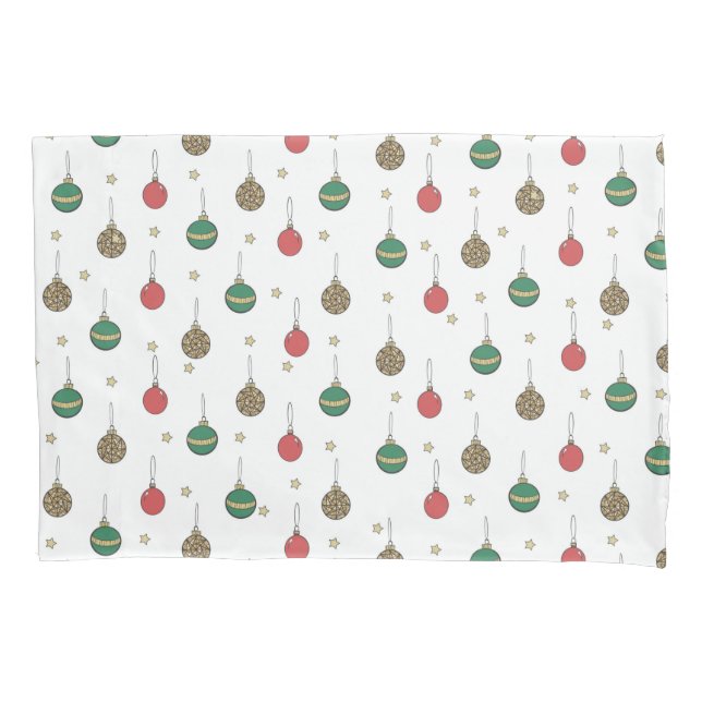 Funda De Cojín Unique Christmas Ornament Baubles Pattern (Anverso)