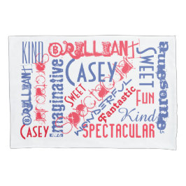 Funda De Cojín ¡Usted es impresionante! Blanco rojo y azul