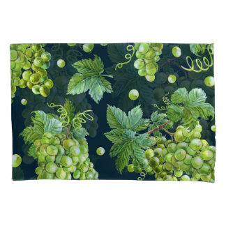 Funda De Cojín Uva verde: Patrón oscuro de acuarela