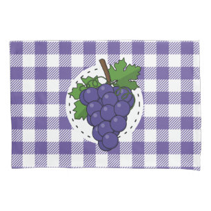 Funda De Cojín Uvas sobre la pasta de violeta blanca