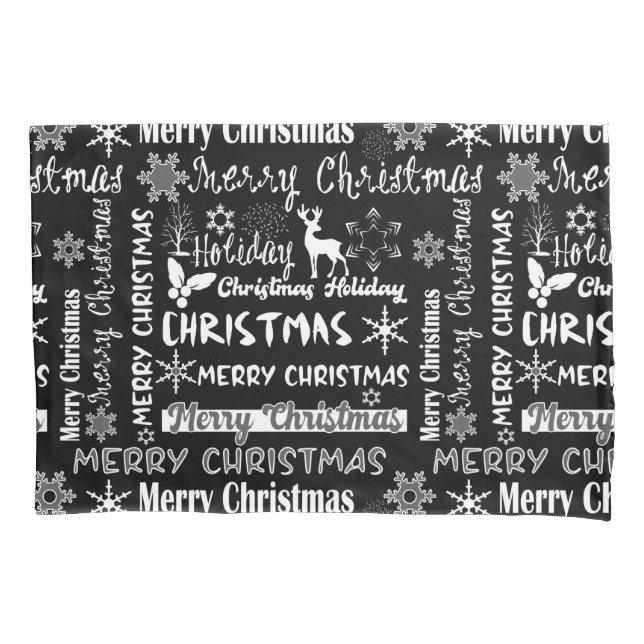 Funda De Cojín vacaciones de navidades, patrón de Navidades (Anverso)