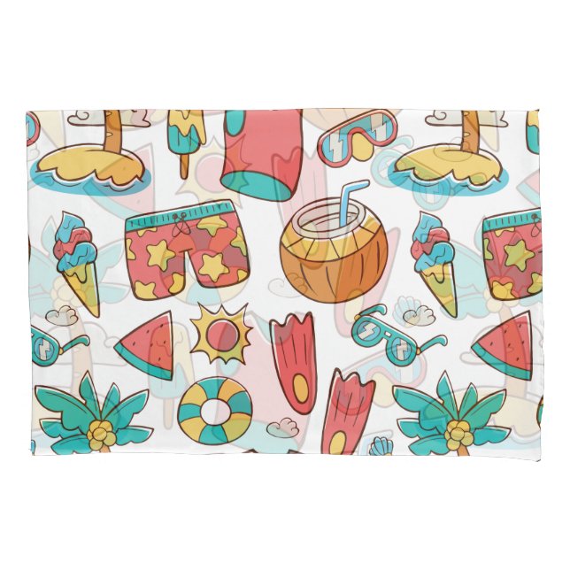 Funda De Cojín vacaciones de verano divertidas (Anverso)
