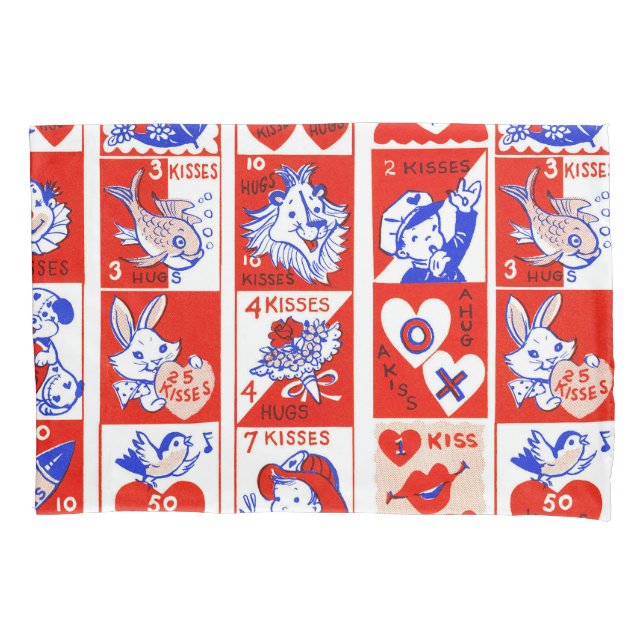 Funda De Cojín Valentine Retro Love Hugs Cute Pattern (Anverso)