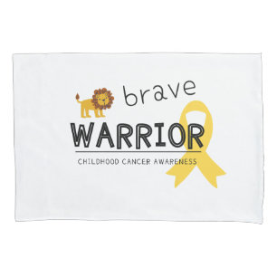 Funda De Cojín valiente niño guerrero cáncer de niño Pillowcase