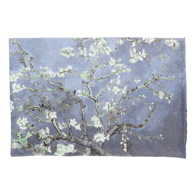 Funda De Cojín Van Gogh Almond Blossoms Steel Blue (Anverso)