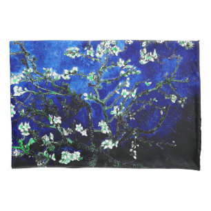 Funda De Cojín Van Gogh Almond Blossoms Vibrant Blue