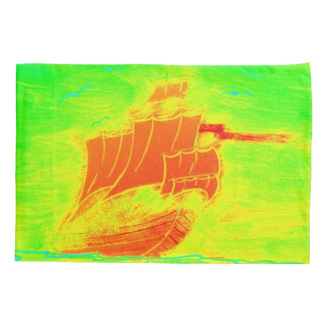 Funda De Cojín velero fluorescente (Reverso)