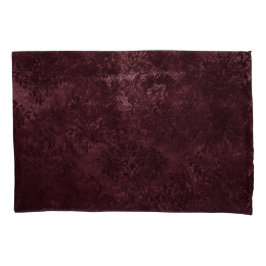 Funda De Cojín Velvety Wine Damask | Bordeaux Sangria Grunge Glam
