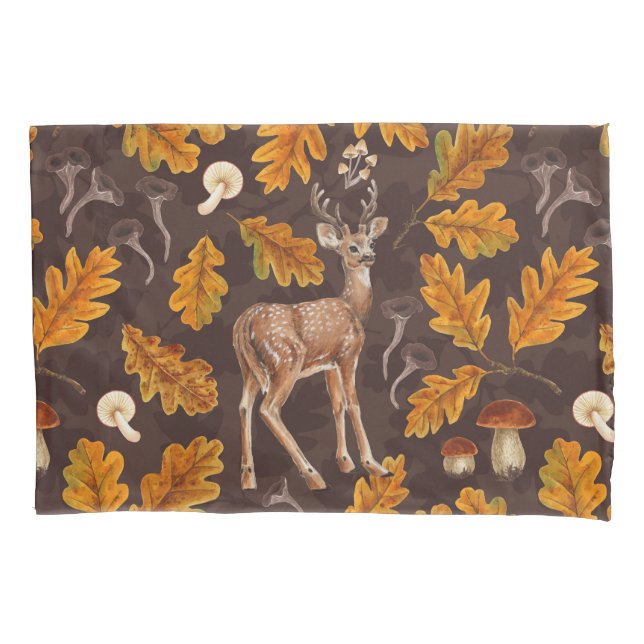 Funda De Cojín Venado en el bosque otoñal 2 (Anverso-izquierdo)