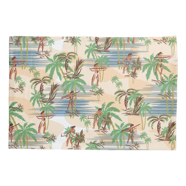 Funda De Cojín Verano de la playa de Aloha Hawaii (Reverso)