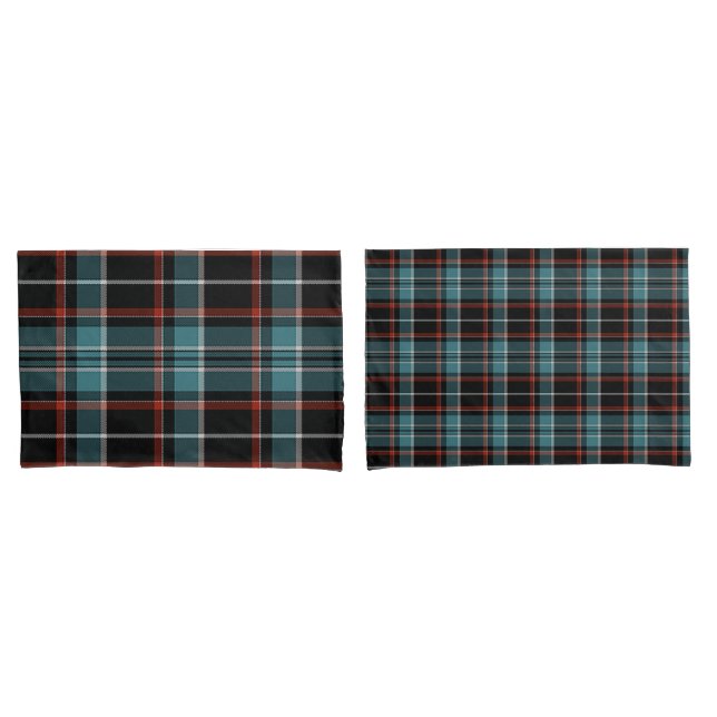 Funda De Cojín Verde azulada, negra y roja (Anverso - Set)