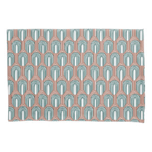Funda De Cojín Verde azulado y cobre