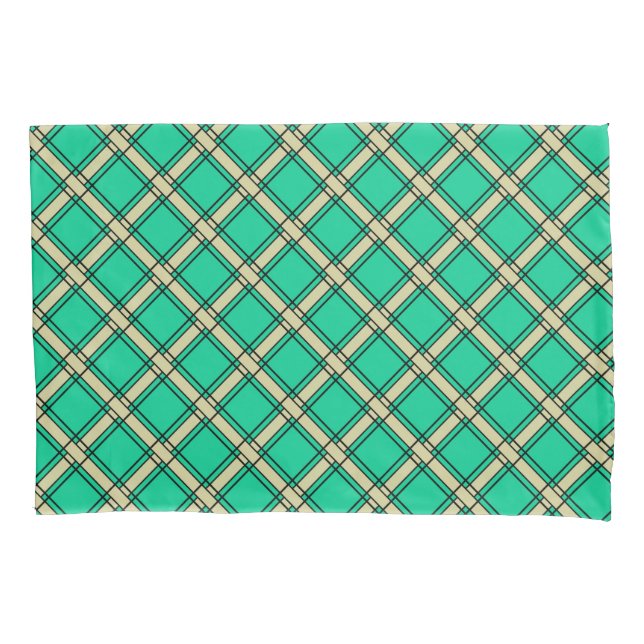 Funda De Cojín Verde beige , patrón plateado (Anverso)