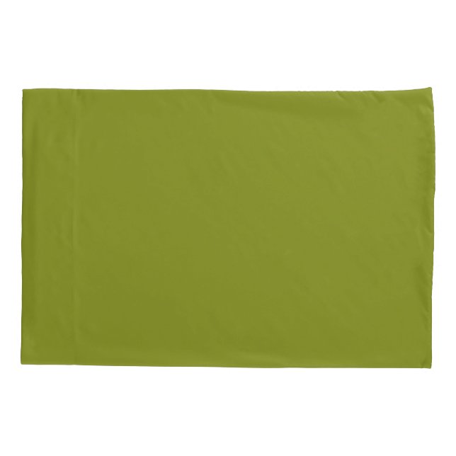 Funda De Cojín Verde oliva sólido liso (Reverso)
