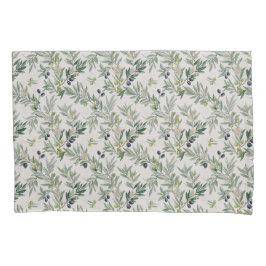 Funda De Cojín Verde Salvia Acuarela Francés Campo Olivo