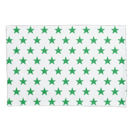 Funda De Cojín Verde y blanco reversibles