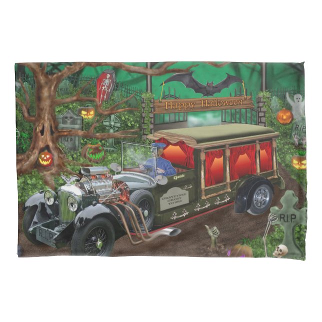 FUNDA DE COJÍN VIAJES DEL FANTASMA DEL CEMENTERIO (Anverso)