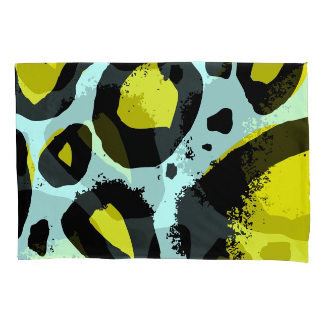 Funda De Cojín Vibrancia Leopard: Coloridas Texturas Salvajes. (Anverso)