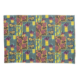 Funda De Cojín Vibrante Estampa Floral Maximalista de Morado y Tu