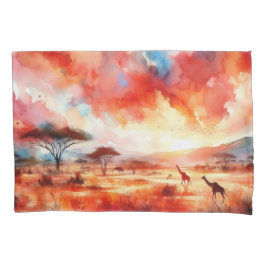 Funda De Cojín Vibrante Safari Sunset