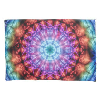 Funda De Cojín Vibrante Tie Dye Kaleidoscope Arcoiris Mandala