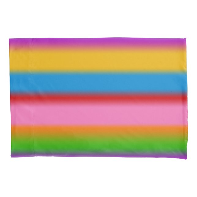 Funda De Cojín Vibrantes rayas de gradiente de arcoíris multicolo (Anverso)