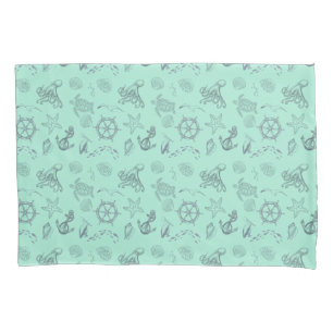 Funda De Cojín Vida marina costera de Aqua