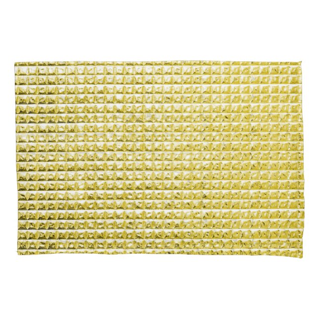 Funda De Cojín Vidrio negro dorado: superficie lujosa. (Anverso)