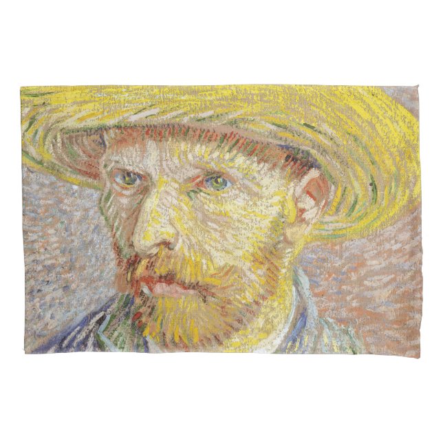 Funda De Cojín Vincent van Gogh - Autorretrato con paja (Anverso)