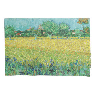 Funda De Cojín Vincent van Gogh - Campo con irlandeses cerca de A